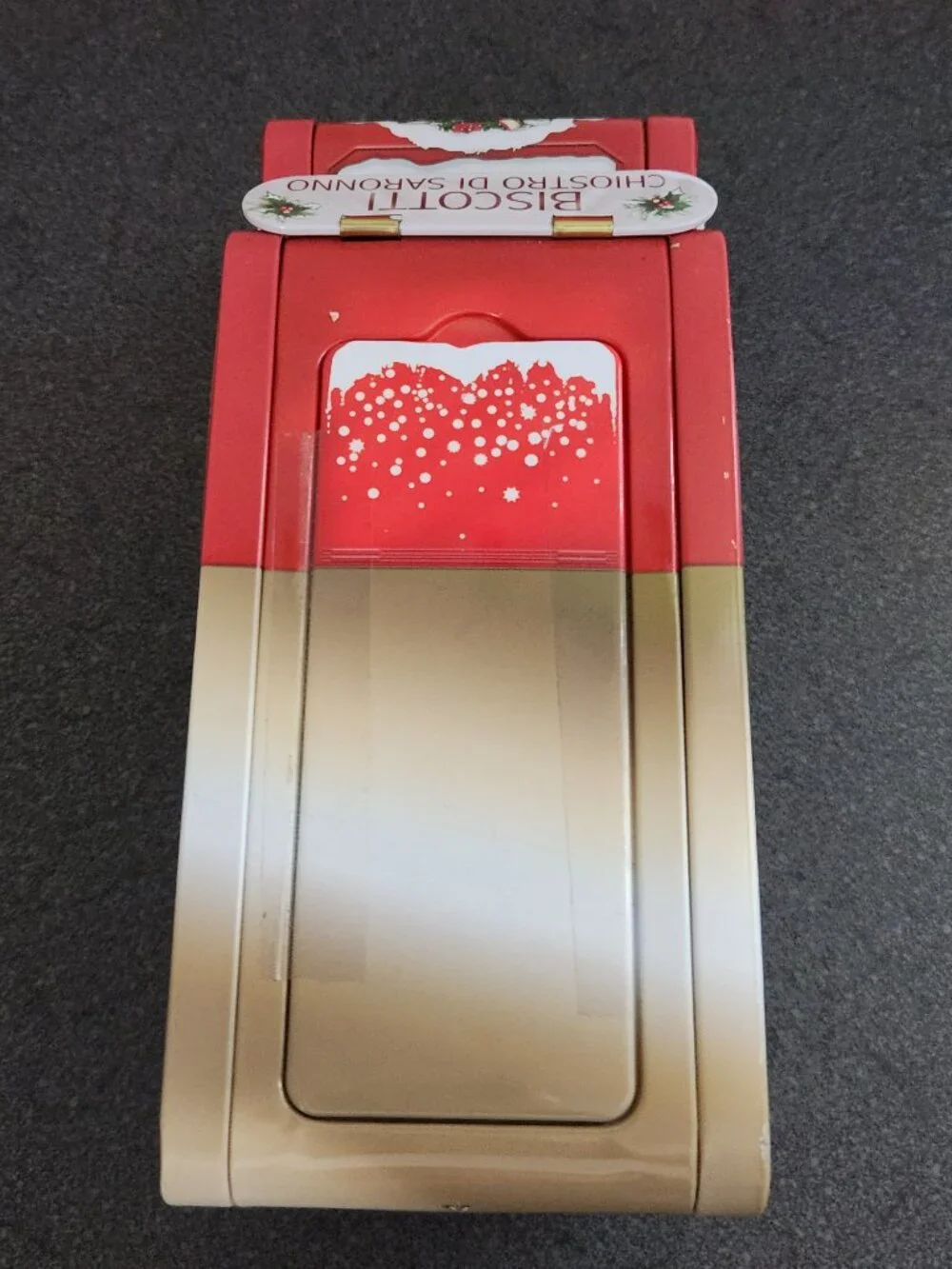 Biscotti Chiostro Di Saronno Empty Tin Cookies Amaretti Crunchy Retro Truck